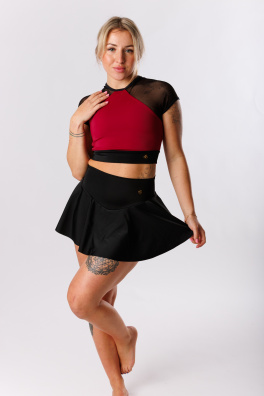 GoldBee Plavky Sťahovacia Sukňa Brazílky Black (Barva Black, Velikost 3XL)