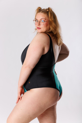 GoldBee Jednodielne Plavky Siluet Brazílky Aquamarine (Barva Aquamarine, Velikost 3XL)