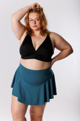 GoldBee Plavky Sťahovacia Sukňa Brazílky Petrol (Barva Petrol, Velikost 3XL)