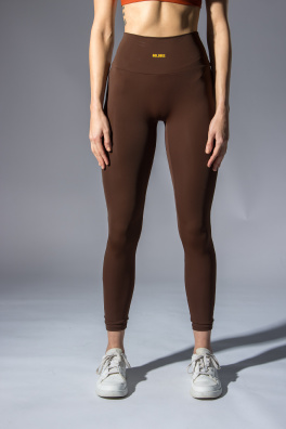 GoldBee Legíny Tenké Chocolate (Barva Chocolate, Velikost L)