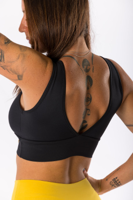 GoldBee Krátky Top Pre Pevný Dekolt Black (Barva Black, Velikost L)