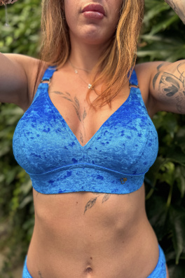 GoldBee Zamatové Plavky Vrchný Diel Pre Fšecky Ocean Blue (Barva Ocean Blue, Velikost 3XL)