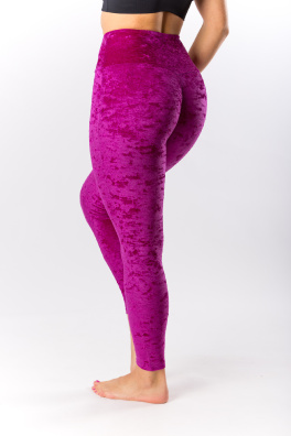 GoldBee Zamatové Legíny Sťahujúce Pas Fuchsia (Barva Fuchsia, Velikost 3XL)