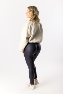 GoldBee Legíny B2 Koženkové Dark Blue (Barva Dark Blue, Velikost 4XL)