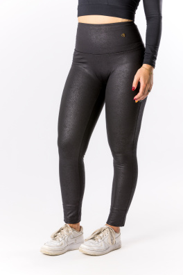 GoldBee Legíny B2 Koženkové Black (Barva Black, Velikost 3XL)