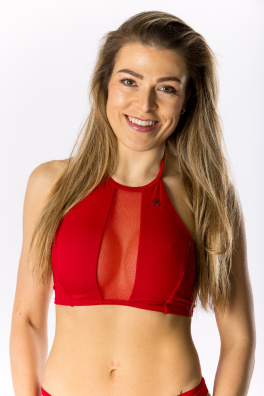 GoldBee Plavky Vrchný Diel Pre Pevný Dekolt Red (Barva Red, Velikost 3XL)