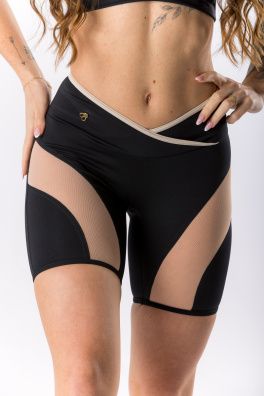 GoldBee Šortky Mesh Nylon Black and Sand (Barva Black, Velikost L)