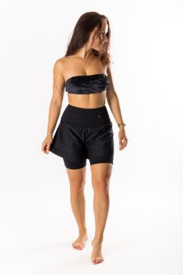 GoldBee Double Šortky S Elastickým Pásom Black (Barva Black, Velikost L)