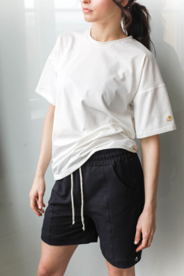 GoldBee Dámske Kraťasy Voľného Strihu Black (Barva Black, Velikost S)