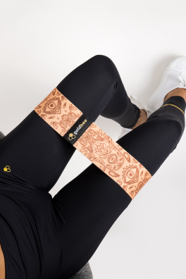 GoldBee Posilňovacia guma BeBooty Mandala Brown (Barva Mandala Brown, Velikost L)