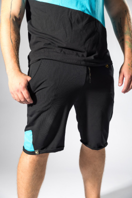 GoldBee Pánske Kraťasy Black and Blue (Barva Black, Velikost S)