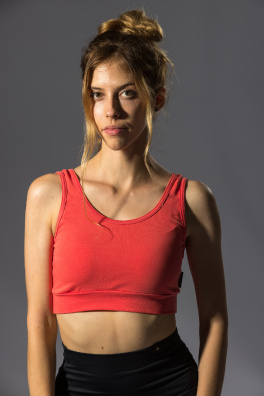 GoldBee Organic Krátky Top Coral (Barva Coral, Velikost XS)