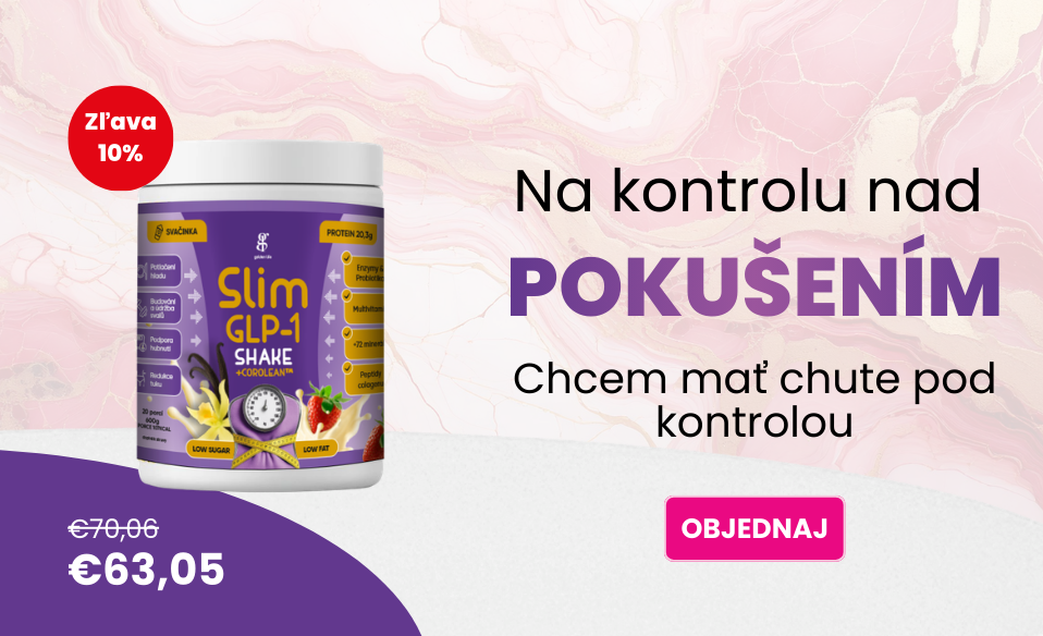 Slim GLP-1 Shake snack s príchuťou vanilky a jahôd