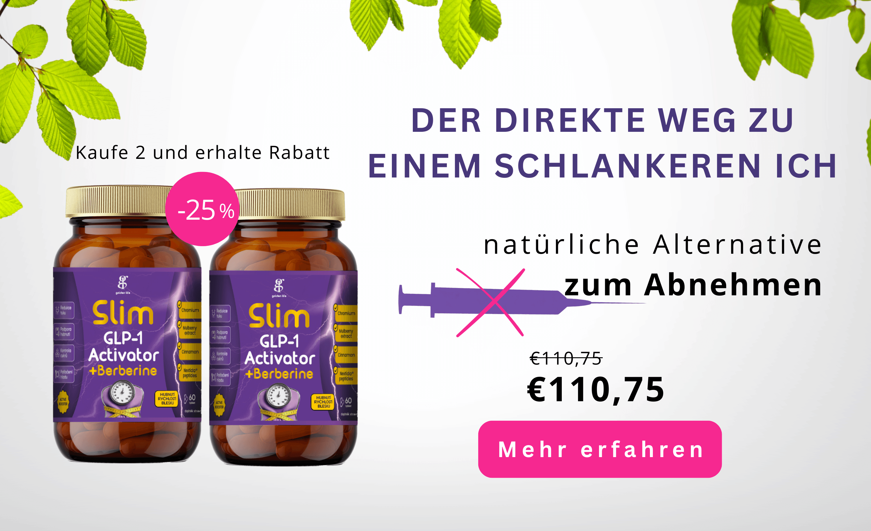 Doppelpack Slim GLP-1 Aktivator mit Berberin