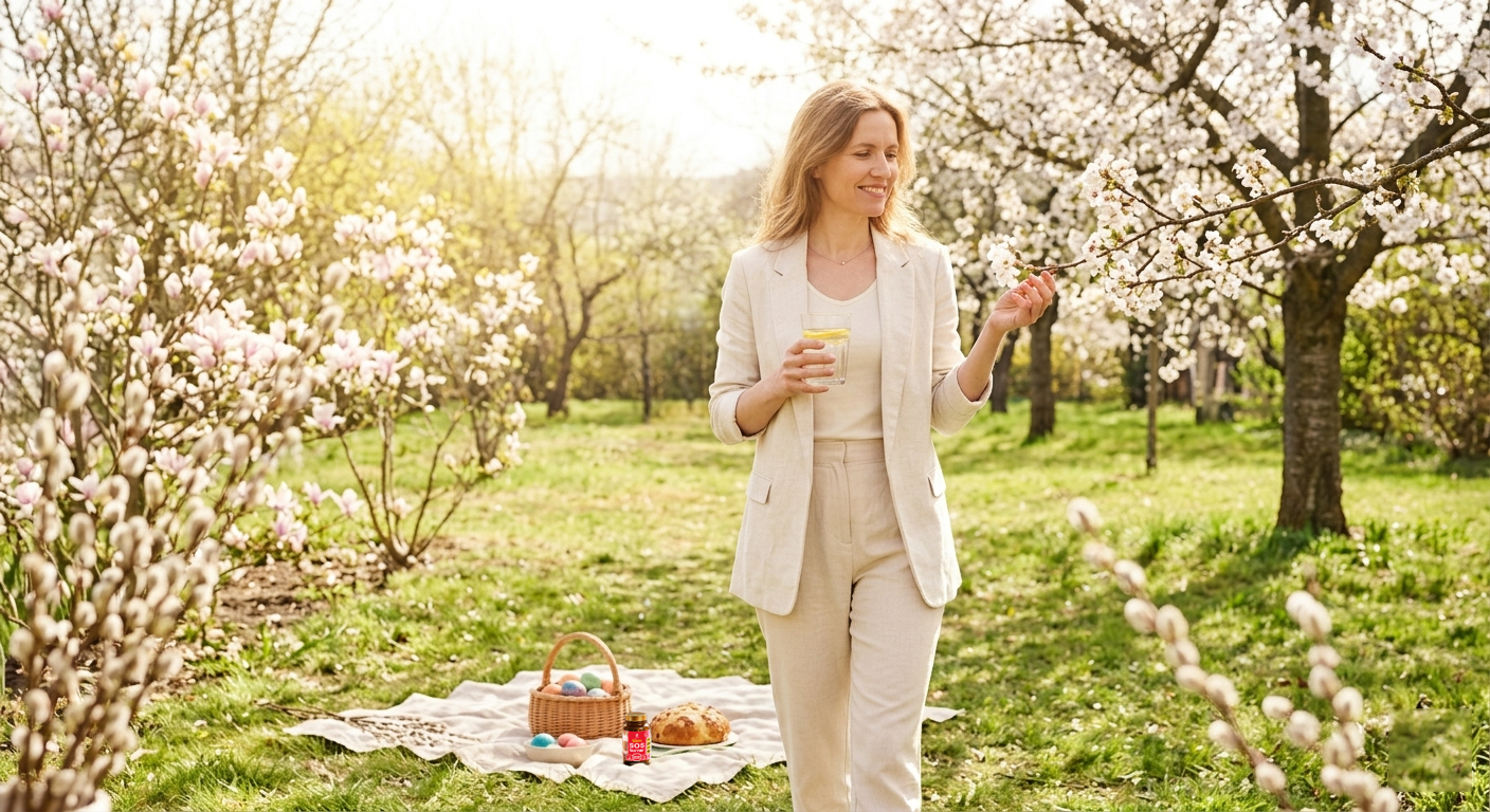 Jarní procházka, piknik, produkt Golden Life SOS Fat Burner