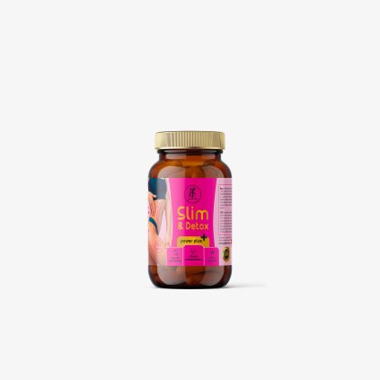 Slim and detox glass jar