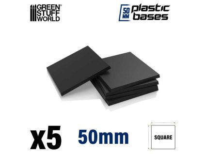 plastic square bases 50x50 mm