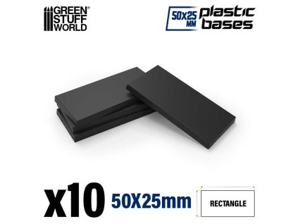 plastic square bases 25x50mm