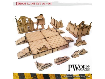 mdf terrain scenery urban ruins 0103