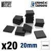 plastic square bases 20x20 mm