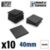 plastic square bases 40x40 mm