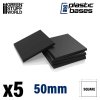 plastic square bases 50x50 mm