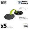 plastic bases round 50 mm black (2)