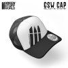 gsw white black square trucker cap (4)