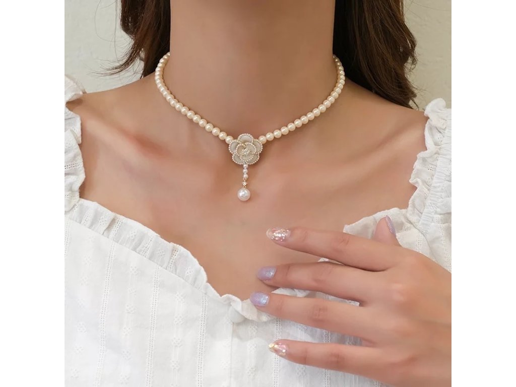 Náhrdelník - Vintage Rose White