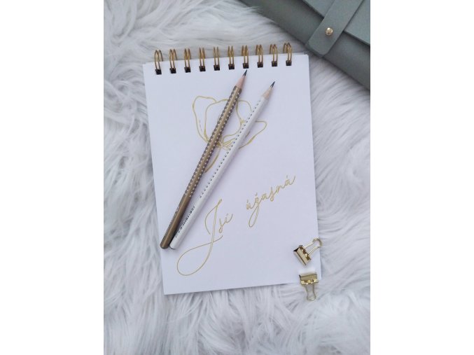 Tečkovaný blok A5 s citátem