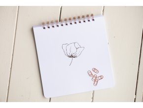 Kancelářské sponky 5ks-srdíčko (rose gold)