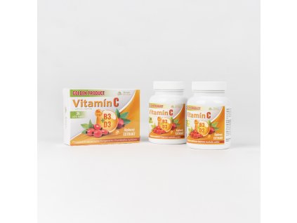 VITAMÍN C + ŠIPKOVÝ EXTRAKT + B3 + D3 (Počet kapsúl 100ks)