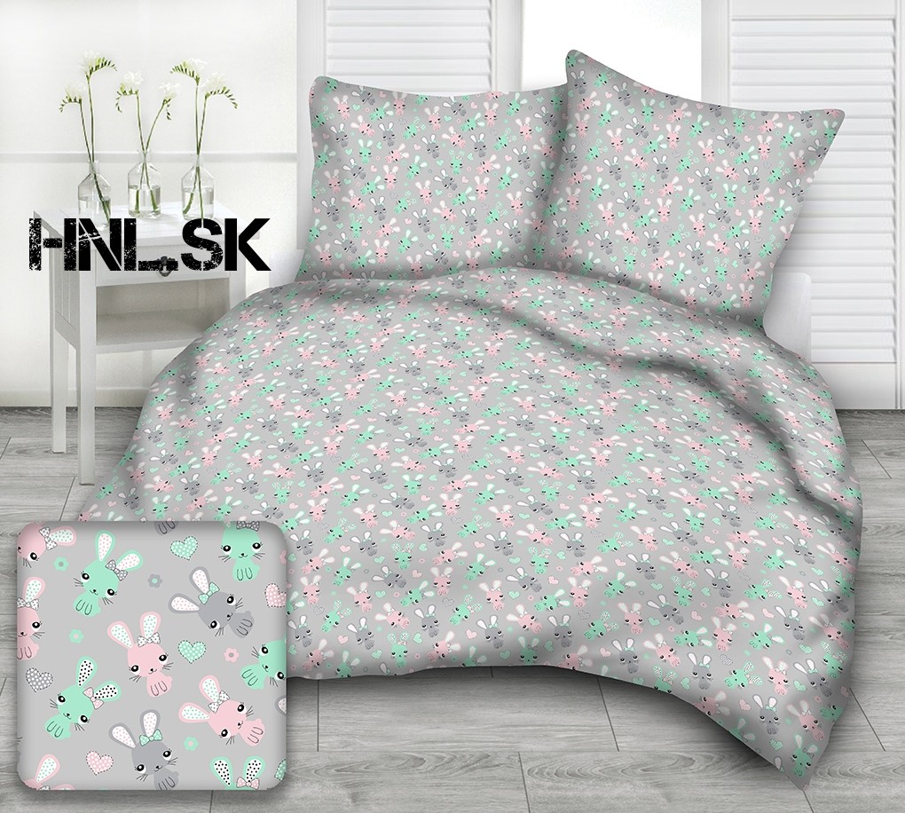 194 Králik 3 DeLuxe obliečky Vankúš: 65 x 45 cm (1ks), Paplón: 135 x 90 cm (1ks)