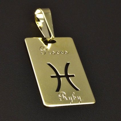 Zlatý přívěsek znamení ryb 6212 č. 1