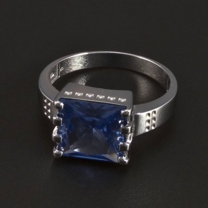 Stříbrný prsten s velkým akvamarínem 8427 č. 1