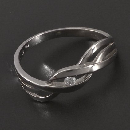 Stříbrný prsten zirkon jemné zpracování