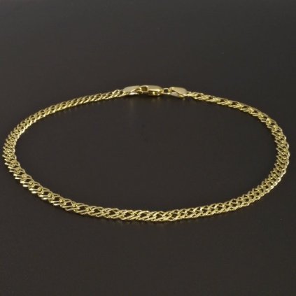 Dvojpancr zlatý náramek lesklý č. 1