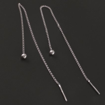 Stříbrné provlékací náušnice vybrušované