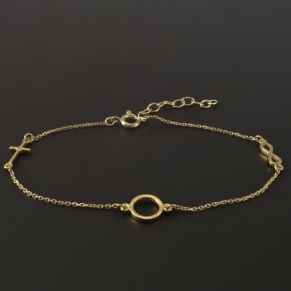 Zlatý náramek se symboly