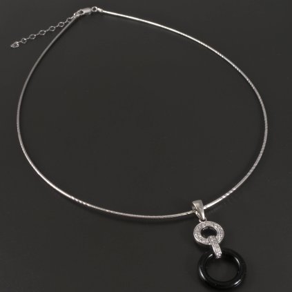 Stříbrný náhrdelník struna s ozdobou