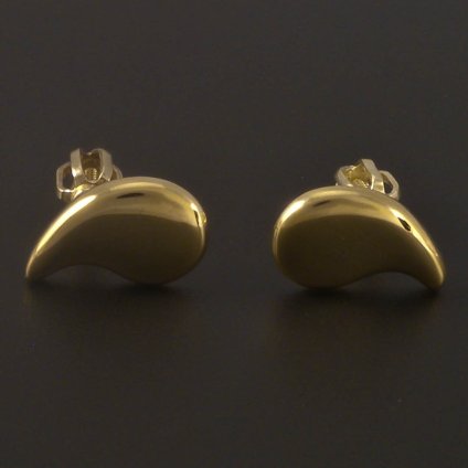 Zlaté náušnice hladké kapky