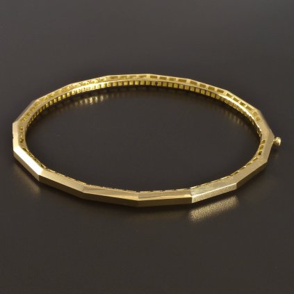 Zlatý náramek pevný prořezávaný