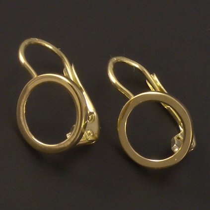 Minimalistické zlaté kulaté náušnice