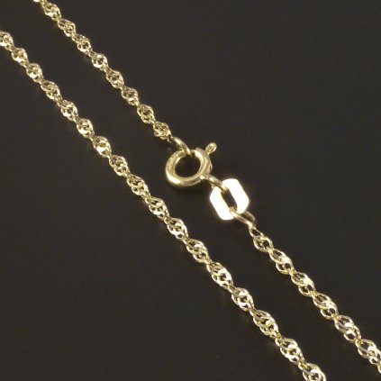 Zlatý třpytivý řetízek lambáda