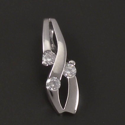 Přívěsek se zirkony bílé zlato