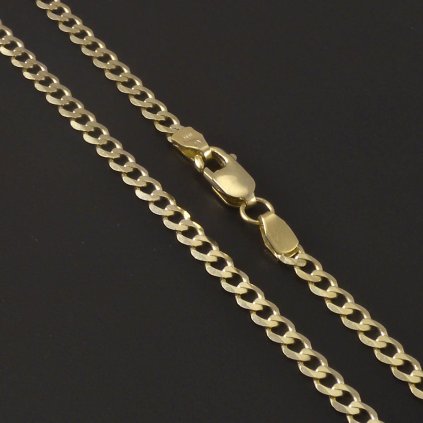 Lesklý řetízek zlatý pancr