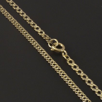 Zlatý řetízek vzor dvojpancr