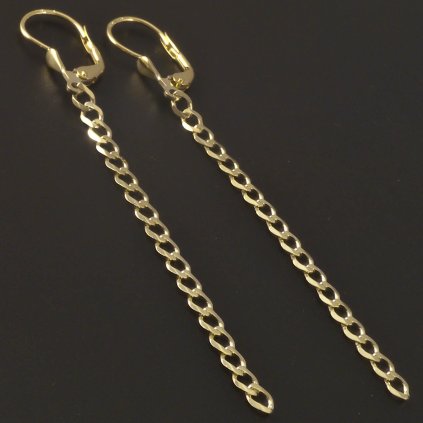 Visací zlaté náušnice pancr