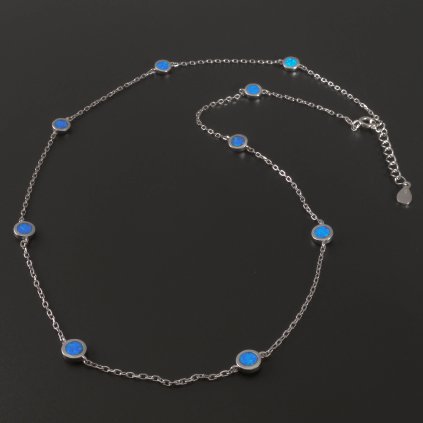 Řetízkový náhrdelník s modrými opály