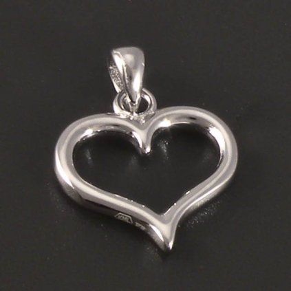 Stříbrné srdíčko bez kamenů
